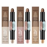 ราคา Zephoco 2 in 1 Cream Contour Highlighter Sticks Non Greasy Bronzing และ Illuminating Dual Ended Makeup Scult 3D Effects Easy Blend Contour Pen เม็ดสีสูง (49001162849)