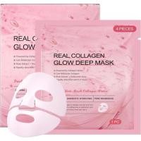 ราคา Viareline real collagen Glow Deep Mask 4 ชิ้น Glass Glow Face Mask for Deep Moisturizing (43675531736)