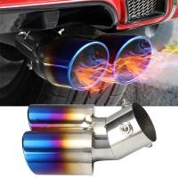 ราคา ปลายท่อไอเสีย Dual Outlet สแตนเลสท่อไอเสียท่อหางอุปกรณ์เสริมในรถยนต์ 704C (44174994875)