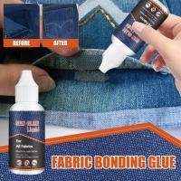 ราคา Dry Fabric Glue Stitch Liquid Sewing Bondeing Repair Clothes Ultra Stick Fabric 30ml (27031252697)