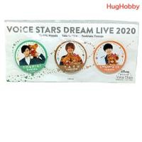 ราคา มือ2 ยังไม่แกะ ชุด 3 ชิ้น เข็มกลัดโลหะ Disney Prince of Voice Voice Stars Dream Live 2020 งานแท้จากญี่ปุ่น (41206732057)