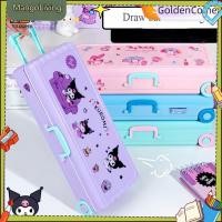 ราคา จัดส่งในพื้นที่ กล่องดินสอ Sanrio กล่องเครื่องเขียนนักเรียนลายการ์ตูน Kuromi Trolley Box กล่องดินสอพลาสติกสองชั้น (56351228752)