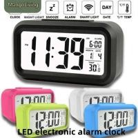 ราคา จัดส่งในพื้นที่ นาฬิกาปลุกดิจิตอลอิเล็กทรอนิกส์พร้อมไฟ LED นาฬิกาปลุกอัจฉริยะพร้อมไฟแบ็คไลท์ ปฏิทินเวลา เทอร์โมมิเตอร์ นาฬิกาปลุกพร้อมแบตเตอรี่ (43525873233)