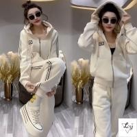 ราคา ชุดกีฬาลำลองไซส์ใหญ่สำหรับผู้หญิงชุดลำลองสำหรับผู้หญิงเจิ้งฮั่น2 300กก ไซส์ใหญ่แฟชั่นผู้หญิงบวกเสื้อสเวตเตอร์กำมะหยี่ผู้หญิงหลวมไซส์ใหญ่มีฮู้ดดูผอมชุดสองชิ้นแฟชั่นชุดกีฬาผ้าฝ้ายผู้หญิง (27115877260)