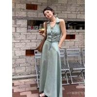 ราคา ชุดยีนส์เกาหลีสูท แบบฉบับฤดูร้อนปี 2024 สำหรับผู้หญิง ชุดสองชิ้นพร้อมเสื้อยีนส์และกระโปรง ดีไซน์ใหม่และสวมใส่ง่าย (51551419097)