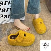 ราคา รองเท้าแตะผู้หญิง อ่อนโยน สบาย พื้นมีขนยาว สำหรับสวมใส่ด้านนอก ออกแบบใหม่ในสไตล์ฤดูใบไม้ร่วงและฤดูหนาว พร้อมแผ่นรองพื้นขนแกะหนาๆ (46650276529)