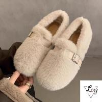 ราคา รองเท้าผู้หญิงฤดูหนาว แบบสวมใส่ง่าย ทำจากขนแกะและผ้าฝ้าย สไตล์ใหม่ปี 2025 (46650276519)