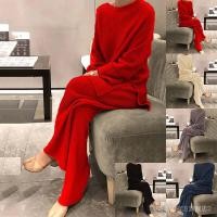 ราคา ชุดสองชิ้นฤดูใบไม้ร่วงและฤดูหนาวสำหรับคนอ้วน ออกแบบตามสไตล์ยุโรปและอเมริกัน สวมใส่ง่ายแบบหลวม มีแขนยาวถักให้ความอบอุ่น (43074913016)