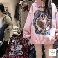 ราคา รุ่นฤดูใบไม้ร่วงและฤดูหนาวพร็อพสินค้ายุโรปแบรนด์แฟชั่นอุตสาหกรรมหนักปักเลื่อมบวกกำมะหยี่คอกลมเสื้อพิมพ์ลายการ์ตูนที่นิยมในโลกออนไลน์ (28222259140)