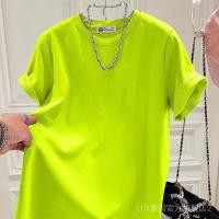 ราคา เสื้อยืดแขนสั้นผ้าฝ้ายสำหรับผู้หญิง ไซส์ใหญ่ ใส่สบาย ออกแบบเหมือนกันสำหรับผู้ชายและผู้หญิง ใหม่ในฤดูร้อน (41064177557)