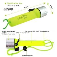 ราคา V p LED ไฟฉายดําน้ําโคมไฟกันน้ํา Scuba Diver ไฟฉายใต้น้ําดําน้ําแสงแฟลชไฟฉาย Camping กลางแจ้งปลาทํางานใหม่ (28578589725)