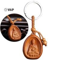 ราคา V P Lucky เครื่องประดับไม้แกะสลักหัวเข็มขัดพระพุทธรูปจี้พวงกุญแจกระเป๋ารถพวงกุญแจ (55850761221)