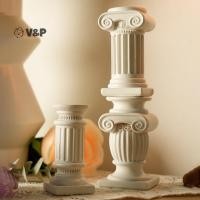 ราคา V P เสาโรมันคอลัมน์กรีกรูปปั้นเชิงเทียนเรซิ่นFigurine Home Desktop Decor เครื่องประดับการถ่ายภาพ Prop รายละเอียดสถาปัตยกรรม (54451184602)