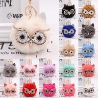 ราคา V P พวงกุญแจนกฮูกน่ารักกระต่ายเทียม Hairy Pom pom Key Ring จี้กระเป๋าผู้หญิง (45451849412)