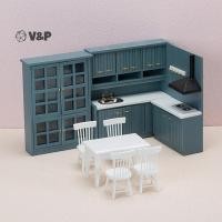 ราคา V P 1 12 Dollhouse Miniature ไม้ห้องครัวเฟอร์นิเจอร์ Cupboard Worktop เคาน์เตอร์ตุ๊กตา House ชุดครัวอุปกรณ์เสริมของเล่นเด็ก (53901503809)