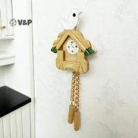 ราคา V P 1 12 Dollhouse Miniature Bird Wall Clock เฟอร์นิเจอร์หน้าแรกตกแต่งของเล่นตุ๊กตา House อุปกรณ์เสริม (53701140157)