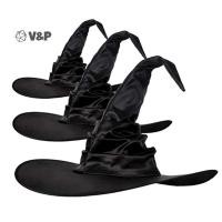 ราคา V P ฮาโลวีน ck พับแม่มด Wizard หมวกเครื่องแต่งกายหมวก Devil หมวกคอสเพลย์ Props อุปกรณ์ตกแต่งสําหรับผู้ใหญ่ผู้หญิงผู้ชาย (50651464967)
