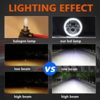 ราคา 1 ชิ้น 7 นิ้วรถยนต์รถจักรยานยนต์ LED ไฟหน้าพร้อม DRL เลี้ยว ไฟต่ำ ไฟสูงรอบ 6000 พัน 140 วัตต์ IP67 กันน้ำเปลี่ยนสำหรับรถจี๊ปแรงเลอร์ JK TJ LJ CJ Hummer H1 H2 Chevy ฟอร์ด (57551206596)