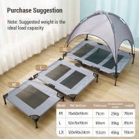 ราคา กลางแจ้ง เต็นท์เตียงสุนัข การออกแบบยกระดับความเย็นสบาย ผ้าออกซ์ฟอร์ด ทนต่อการฉีกขาด ตาข่าย Teslin ความยืดหยุ่นสูง วัสดุพีวีซี แบบพกพาและทำความสะอาดง่าย สำหรับในร่มและกิจกรรม (56901122265)