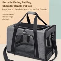 ราคา Joyfeel TH เป้อุ้มสัตว์เลี้ยงในรถยนต์ระบายอากาศได้ กระเป๋าแบบพกพาที่ได้รับการอนุมัติจากสายการบินสำหรับสุนัขและแมวขนาดเล็ก การออกแบบการระบายอากาศที่เพิ่มขึ้น พื้นที่ความจุขนาดใหญ่ ไม่เปลี่ยนรูป สามมิติ