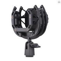 ราคา Microphone Shock Mount Suspension Holder Clip 180 Foldable for Condenser Microphone Mounting (12126810248)