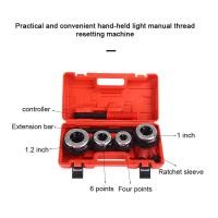 ราคา Joyfeel TH SIUKE วงล้อเครื่องต๊าปเกลียวชุดแบบพกพา Manual Ratcheting ชุดเครื่องมือต๊าปเกลียวพร้อม 3 ชิ้น NPT แม่พิมพ์กล่องเก็บพลาสติกสำหรับอลูมิเนียมชุบสังกะสีเหล็กทองแดง (49151160336)