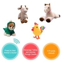 ราคา Joyfeel TH กล่องเสียงสัตว์ ปุ่มบีบกลม สุนัข ไก่ วัว ม้า ส้ม ดำ เขียว แดง (40626275743)