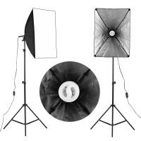 ราคา Professional สตูดิโอถ่ายภาพ Cube ร่ม Softbox Light Kit รวมทั้ง 50x70 ซม Softboxes 150 W 5500 K 2 เมตรยืน กระเป๋าถือแพ็ค (52251131015)