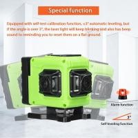 ราคา Joyfeel TH มัลติฟังก์ชั่น 12 เส้นเลเซอร์แสงสีเขียวระดับ 3 เครื่องปรับระดับด้วยตนเองแบตเตอรี่ลิเธียมแบบชาร์จไฟได้เครื่องมือปรับระดับสติกเกอร์ติดผนังพื้นรอบทิศทาง (49501226661)