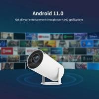 ราคา Joyfeel TH HY300 โปรเจคเตอร์LCDแบบพกพาสมาร์ทAndroid 11 0 โฮมเธียเตอร์ 2 4G 5G Dual band WiFi BT4 1 Media Player 180 การหมุนการแก้ไขภาพสี่เหลี่ยมคางหมูอัตโนมัติพร้อมรีโมทคอนโทรล (51851209192)