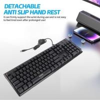 ราคา Joyfeel TH คีย์บอร์ดเกมกลแบบมีสายพร้อมสวิตช์สีน้ำเงินเรืองแสง การเชื่อมต่อ USB ถาดตามหลักสรีรศาสตร์สำหรับคีย์บอร์ดพีซีที่แข่งขันได้ 9 โหมดแสง (51501103070)