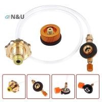 ราคา Adapter เชื่อมต่อแก๊สสำหรับเตาย่างและถังแก๊ส camping BBQ พร้อมท่อพกพา (46501474905)