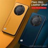 ราคา Honor X9a สําหรับ Huawei Honor X9b X9a X9 A X7b X7a X 9C X9C 4G 5G กรณีธรรมดาสีทึบหนัง TPU นุ่มป้องกันลายนิ้วมือป้องกันกล้องกันกระแทกฝาหลัง 6E (43657425674)