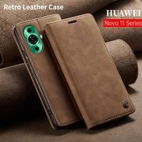 ราคา Retro กระเป๋าหนังสําหรับHUAWEI Nova 11 Pro 2023 5Gเคสโทรศัพท์หรูหราแม่เหล็กผู้ถือบัตรสําหรับNova11 Ultra Nova11Pro 11Pro 11i Nova11iกระเป๋าสตางค์ฝาครอบ (43317505801)