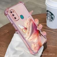 ราคา กันกระแทก Case Infinix Hot 9 Play เคสโทรศัพท์ TPU ผีเสื้อลายดอกกุหลาบเคสโทรศัพท์พรีเมี่ยมโปร่งใส RC2X (40859119936)