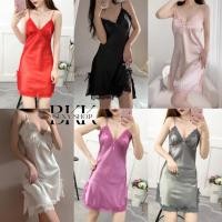 ราคา ชุดสายเดี่ยวเดรสกระโปรง ชุดนอนไม่ได้นอน ผ้าซาติน มีให้เลือกหลายสี 4 ไซต์ หนัก 95 กก ก็ใส่ได้ B 326 (23152868297)