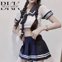 ราคา ชุดนักเรียนสาวญี่ปุ่น ชุดคอสเพลย์นักเรียน กระโปรงสั้นสีน้ำเงินเข้ม B 028 (18082346459)