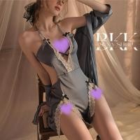 ราคา BKK SEXY ชุดนอน ชุดนอนsexy ชุดนอนผู้หญิง คอวีลึกเย็บลูกไม้ มีสายไขว้อก B 730 (28010581871)