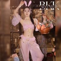 ราคา BKK SEXY ชุดจินนี่กระต่ายน้อย ชุดคอสเพลย์ ที่คาดผมหูกระต่าย เกาะอก กางเกงแต่งระบายB 671 (27354583413)