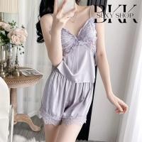 ราคา BKK SEXY ชุดนอนเซ็กซี่ ชุดนอนเซ็ต ชุดนอนสายเดี่ยว มีไซส์ใหญ่ M 5XL นน 40 100kg เสื้อคลุมสั่งแยก B 566 (26455283825)