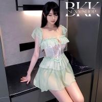 ราคา BKK SEXY ชุดนอนสตรี ชุดนอนซีทรู ชุดนอนลูกไม้เซ็กซี่ เกาะอกคล้องแขนผูกเชือกด้านหน้า B 1023 (29207695564)