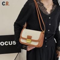 ราคา C R กระเป๋าสี่เหลี่ยม Retro กระเป๋าสะพายเฉียง Fashion หนัง PU ผสมผ้าลินิน ใช้งานได้หลากหลาย ของขวัญวันเกิด (53400303327)