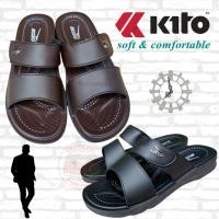 ราคา รองเท้าแตะแบบสวม รองเท้าหนังผู้ชายแบบสวม แบบลำลอง kito 1211 (2031834755)