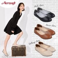 ราคา รองเท้าคัชชูผู้หญิง รองเท้าทำงาน พยาบาล เพื่อสุขภาพ Aerosoft แอโร่ซอฟ CW308 (41063379744)