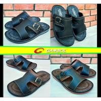 ราคา รองเท้าแตะแบบสวม รองเท้าหนัง Gambol 52030 (5805857042)