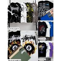 ราคา เสื้อยืดแบรนด์ Oversize อก44 46สกรีนลายหน้า หลัง (25813077192)