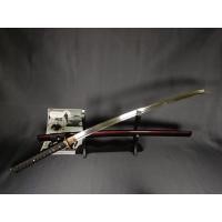 ราคา นำเข้าตั้งโชว์ ดาบคาตานะ T10 ฮาม่อนแท้ ฝักไม้แท้ งานโลหะอัลลอย shopee ดาบญี่ปุ่น Katana พร้อมใช้งานจริง (40908219765)