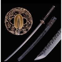 ราคา นำเข้า Handmade Damascus Katana Dragon Sword ดาบซามูไรญี่ปุ่นแท้ งานทำมือฟูลแทงค์ ใบดาบลายดามัสกัส (41518356630)