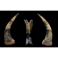 ราคา เขาควายแกะสลักลายเสือ มังกร 3 ชิ้น ของแต่งบ้านและร้านที่ไม่เหมือนใคร งานแกะสลักประณีตจาก เขาควายแท้ 16 5นิ้ว (42519017725)