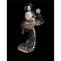 ราคา นำเข้า เกอิชาญี่ปุ่น หน้ากระเบื้อง สูง 62cm งานศิลป์สวยงาม ตุ๊กตาเกอิชา Geisha Doll โบราณ หน้าทำจากกระเบื้องเคลือบ (27692364692)